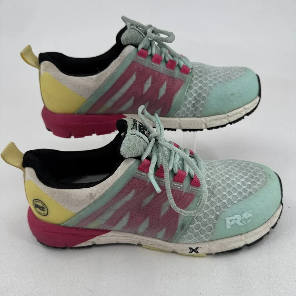 Timberland Pro Work Shoes Day One Radius WOMENS Multicolor Lace Up Comp Toe 8.5
